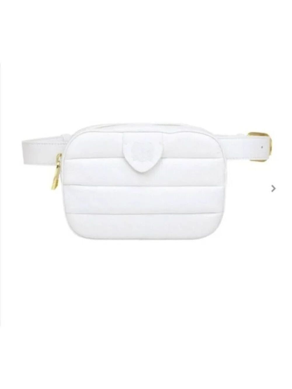 Bruno Magli Leather puffer belt bag white leather